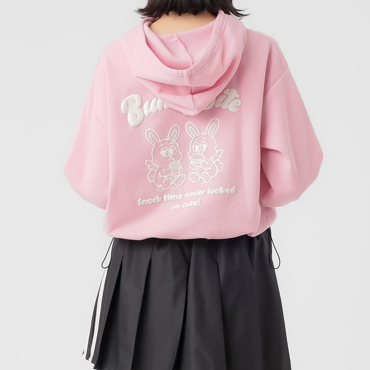 裏起毛ラメうさぎパーカ レディス Doublefocus(ダブルフォーカス