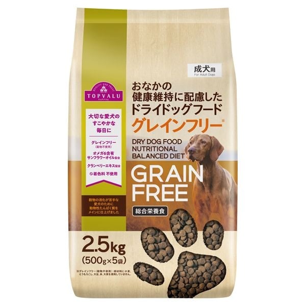 おなかの健康維持に配慮した ドライドッグフード グレインフリー 総合