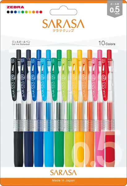 ゼブラ SARASA サラサクリップ0．5 10色セット | イオンスタイル