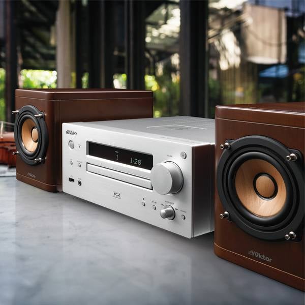 JVC フルレンジウッドコーンスピーカー ペア SP-EXS55 コンパクト