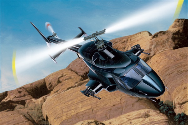 新世紀合金 超音速攻撃ヘリ エアーウルフ マットボディ ウェザリング