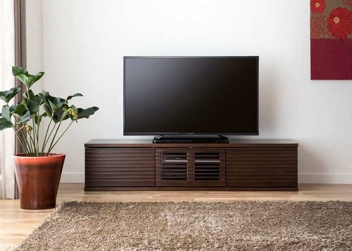 ルーバー・テレビボードv02 L～ローボード～ルーバーデザインが