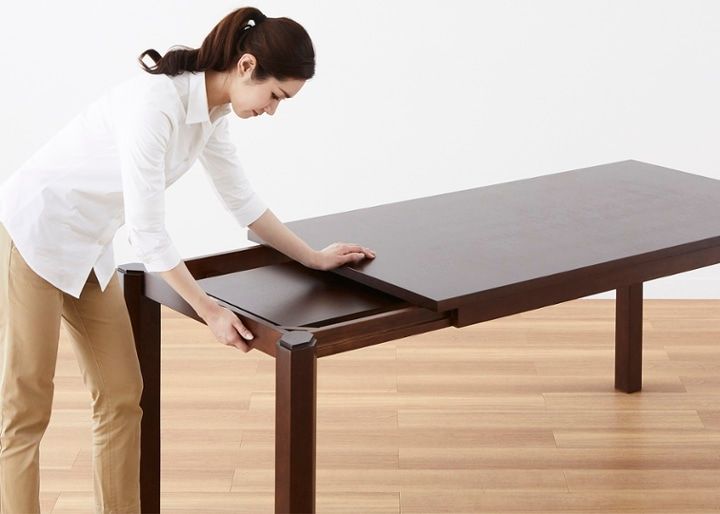 エクステンション・ダイニングテーブルv02 1450～伸長式～天板を伸長し