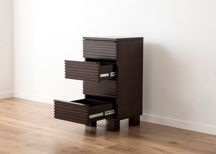 ルーバー・キャビネットv02 425 H ～チェスト～波から着想を得た横