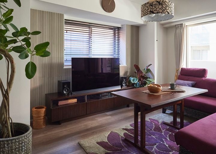 レン・テレビボードv03 ～ローボード～伝統技法「なぐり加工」により