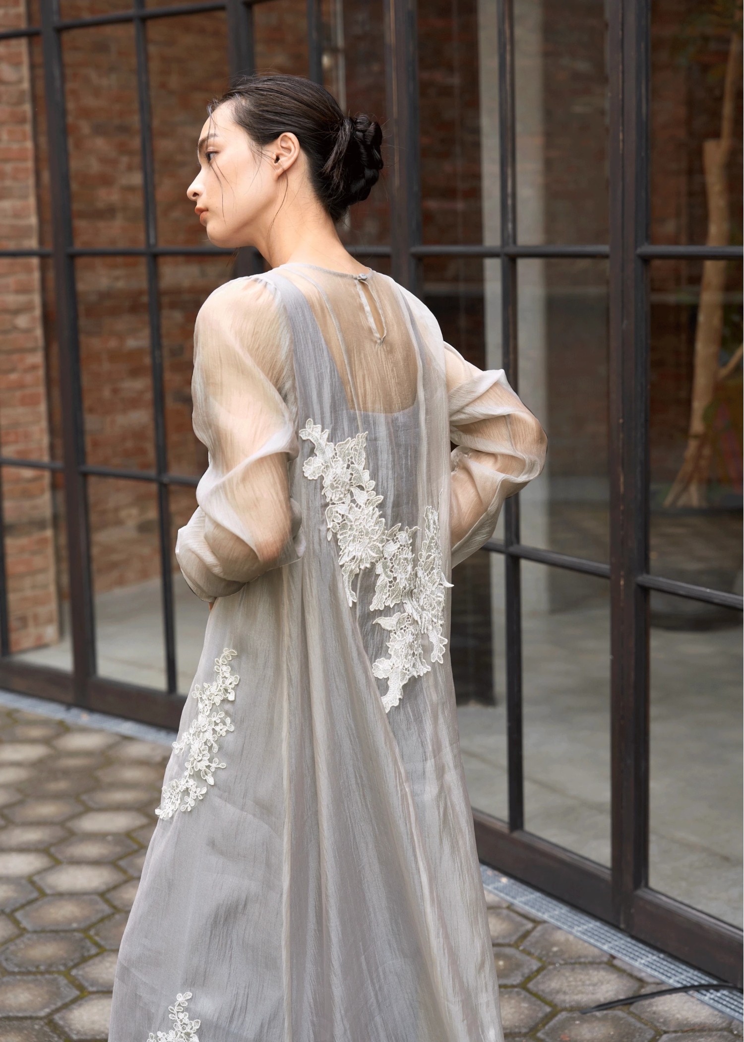 willfully/ オケージョンドレス グリーンwillfully big flower print