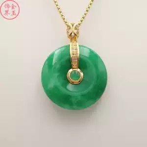 中国 玉石翡翠彫刻 玉器 玉壁 玉飾 玉珮 V R5618 中国 玉石翡翠