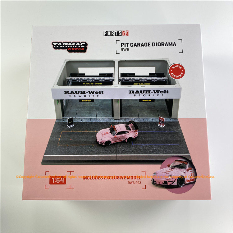 Tarmac works TW scene with car model set 1:64 PIT GARAGE DIORAMA
