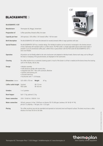 BLACK&WHITE 3 CTMC - THERMOPLAN AG - PDF Catalogs | Documentation