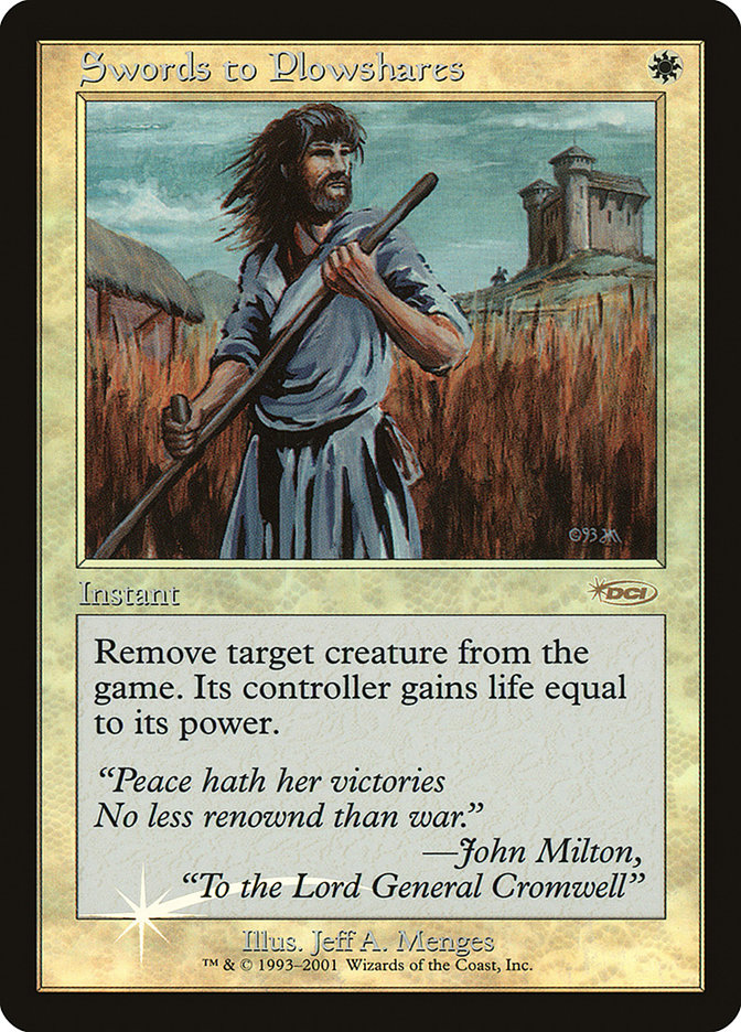 剣を鍬に プレイマット mtg 剣を鋤に アイスエイジ 剣を鍬に プレイ