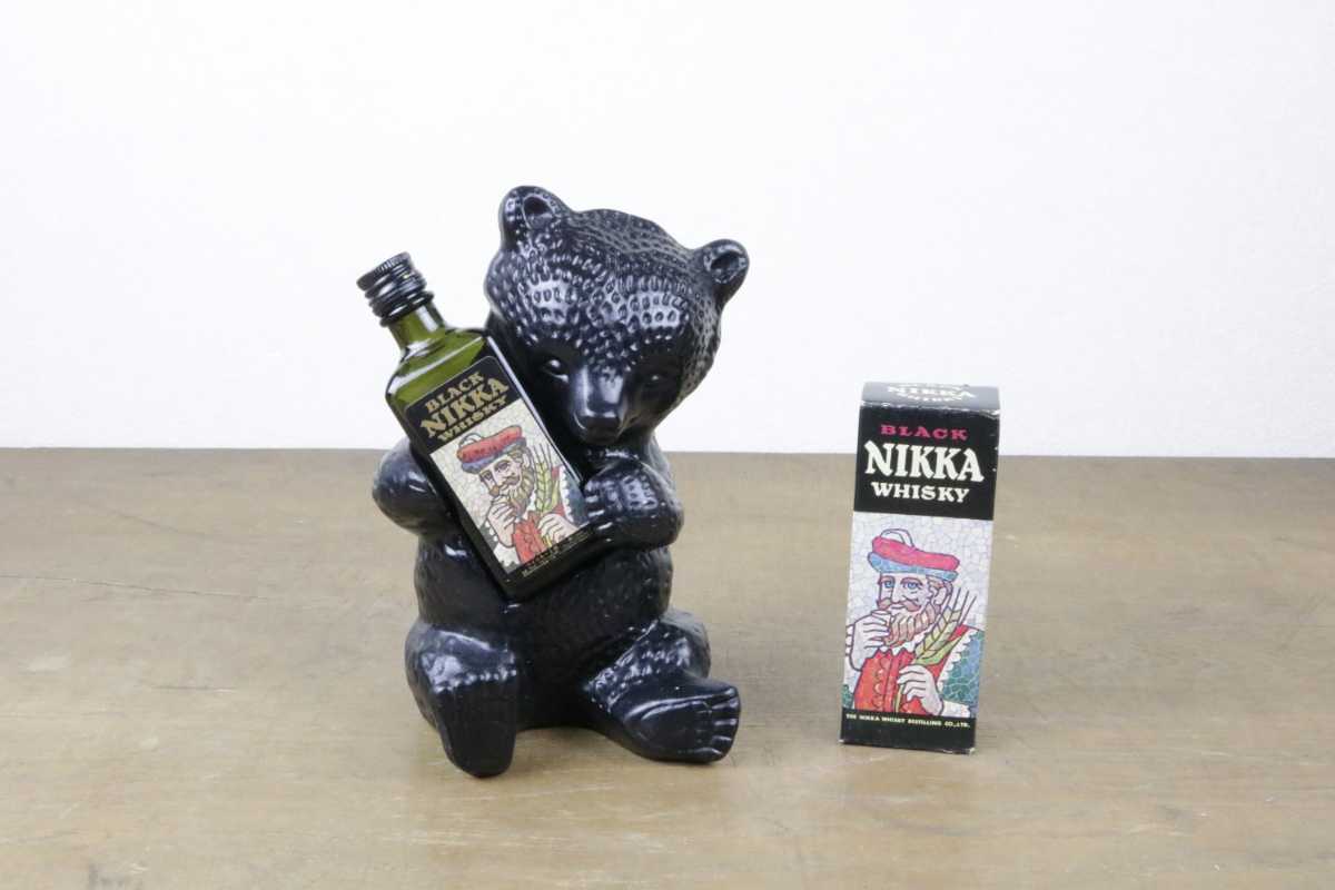 サントリーニッカウイスキートリスウイスキー クマの陶器置物