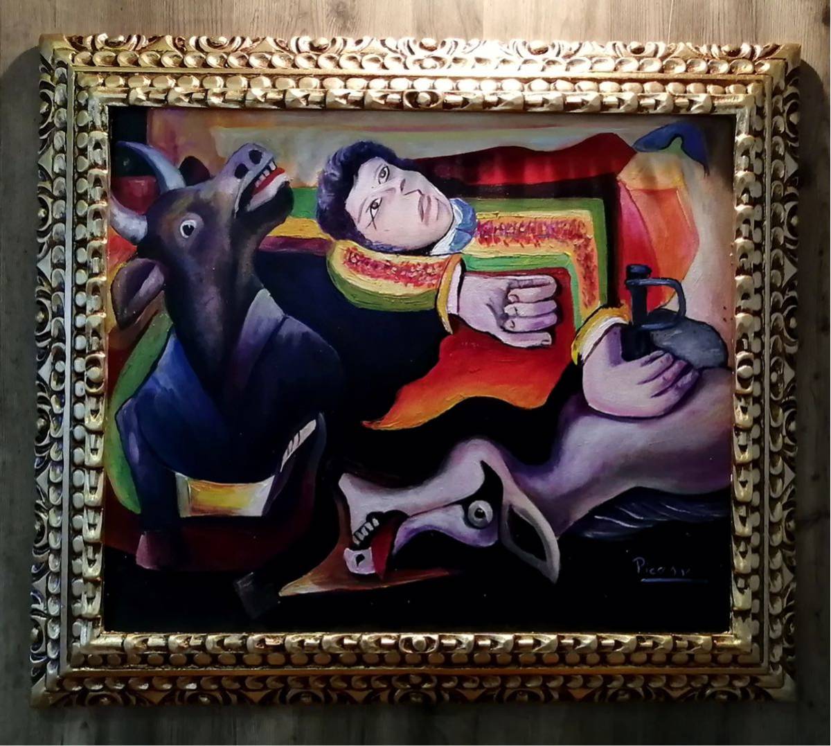 パブロ・ピカソ（Pablo Picasso）、希少な画集より、新品高級額・額装付