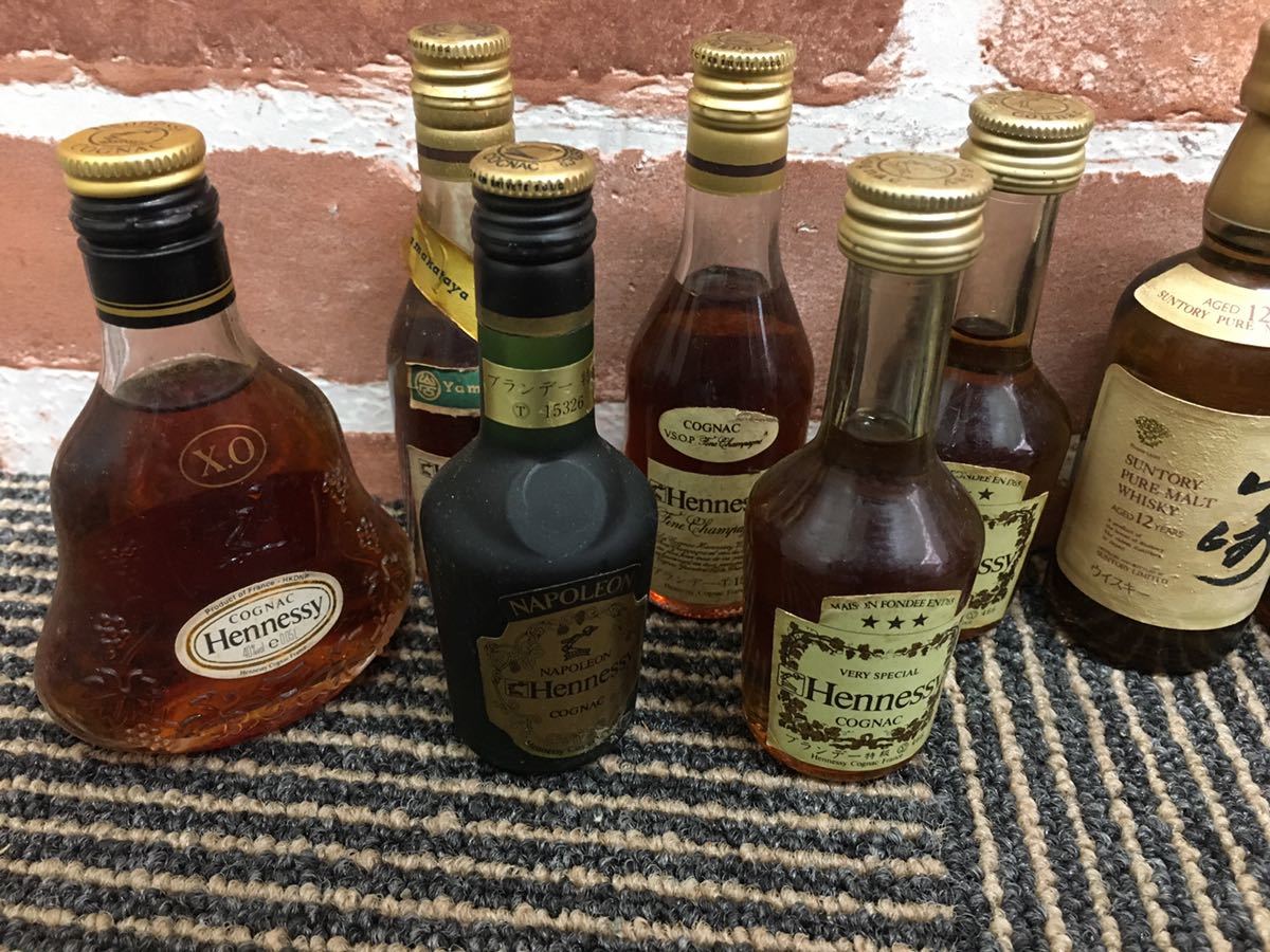 レトロ ミニウイスキー ブランデー 古酒 8本セット SHIP BOTTLE