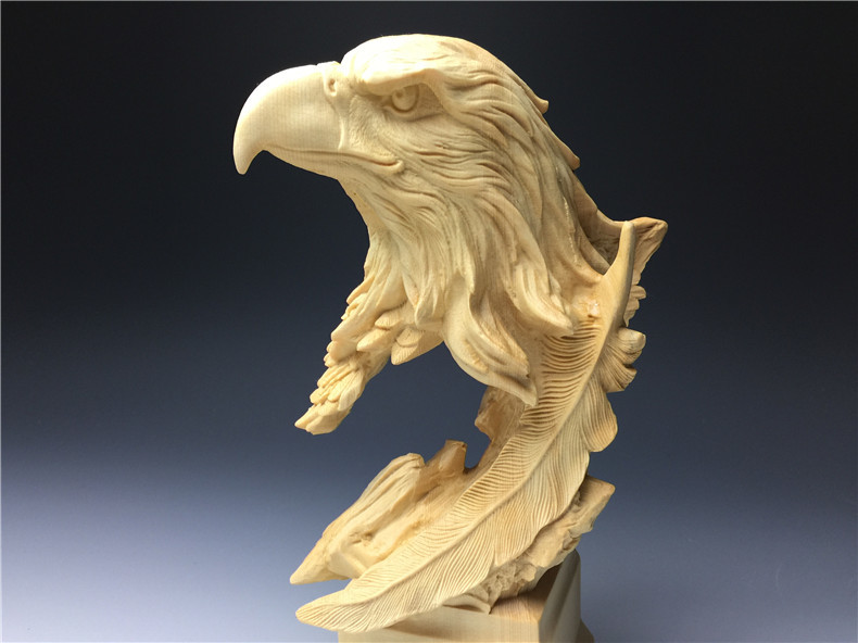 鷹の木彫り 一本木 置物 鷲 鷹 木彫り 彫刻 置物 オブジェ