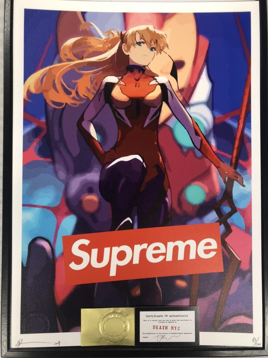DEATH NYC】EVANGELION 綾波レイ＋アスカ・ラングレー 額付き】DEATH