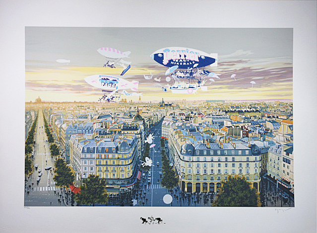 ヒロ・ヤマガタ 超人気代表作 『 ペリエⅡ 』 特大版画 フランス パリ