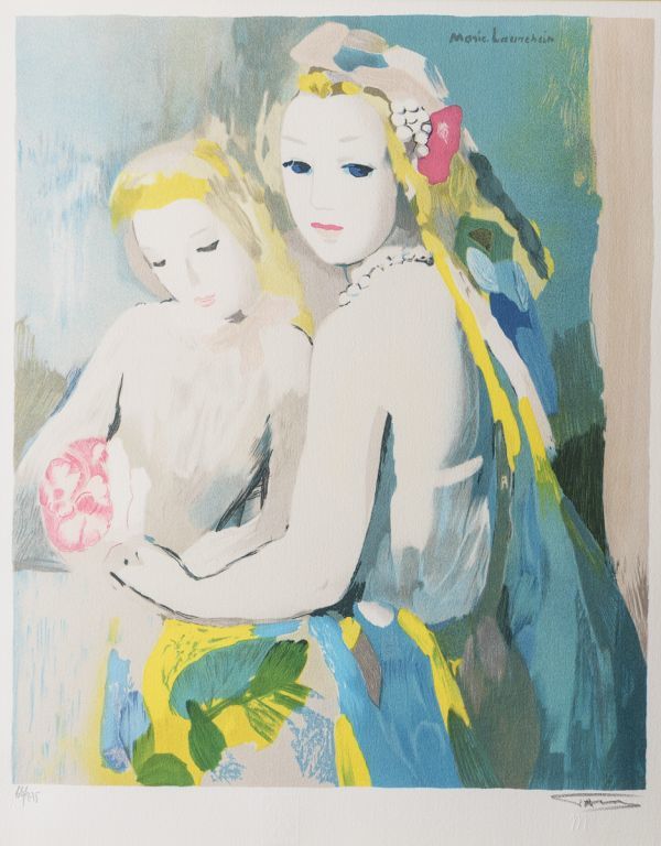 マリー・ローランサン リトグラフ 二人の友達