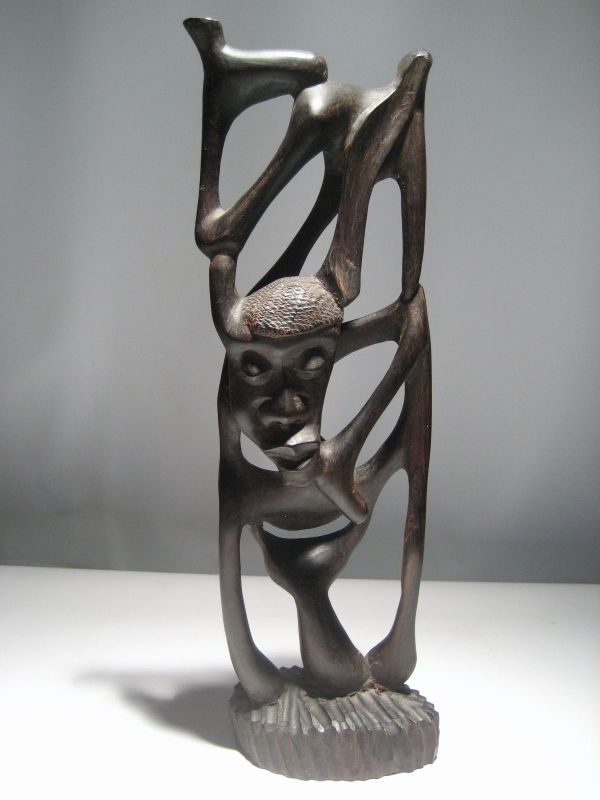 アフリカ美術【マコンデ族】彫刻 木彫り 置物 オブジェ 黒檀 彫像