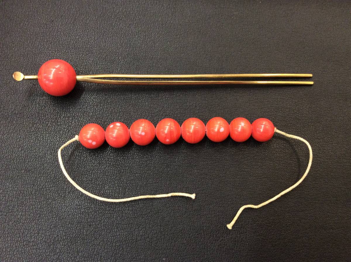 簪 珊瑚 根付け 当時物 【公式通販】