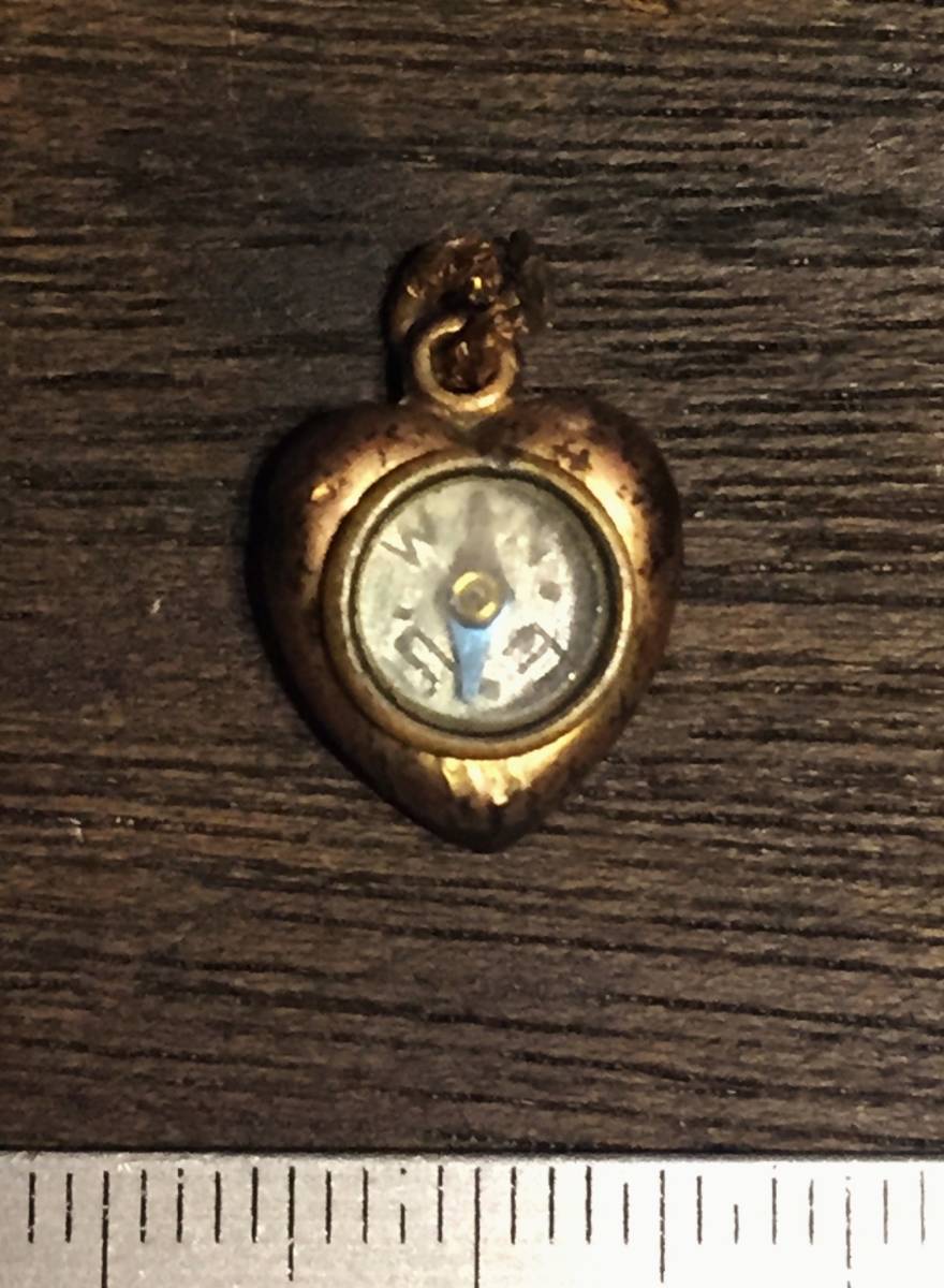 アンティーク 懐中時計 チェーン 方位磁石コンパス 鎖 刻印あり