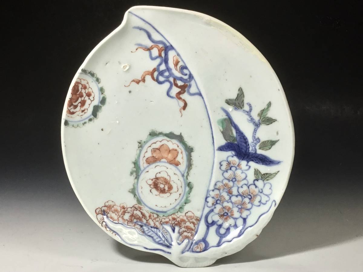 乳白手古九谷大ぶり鉢金銀彩(1650年〜1700年代)