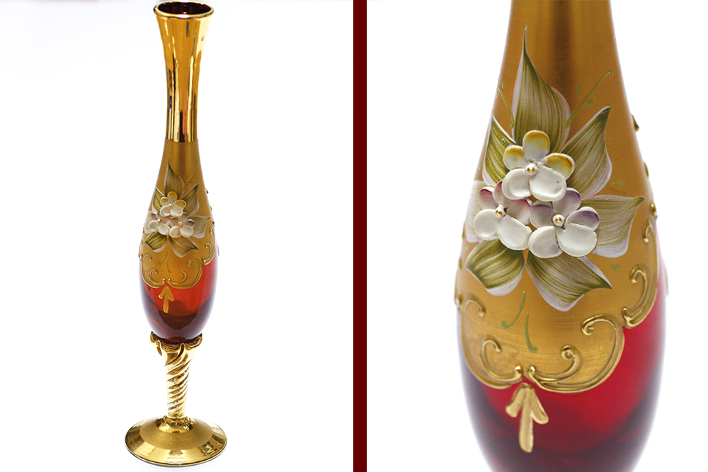 ムラーノガラス 花瓶 ヴェネチアンガラス イタリア製 イタリア