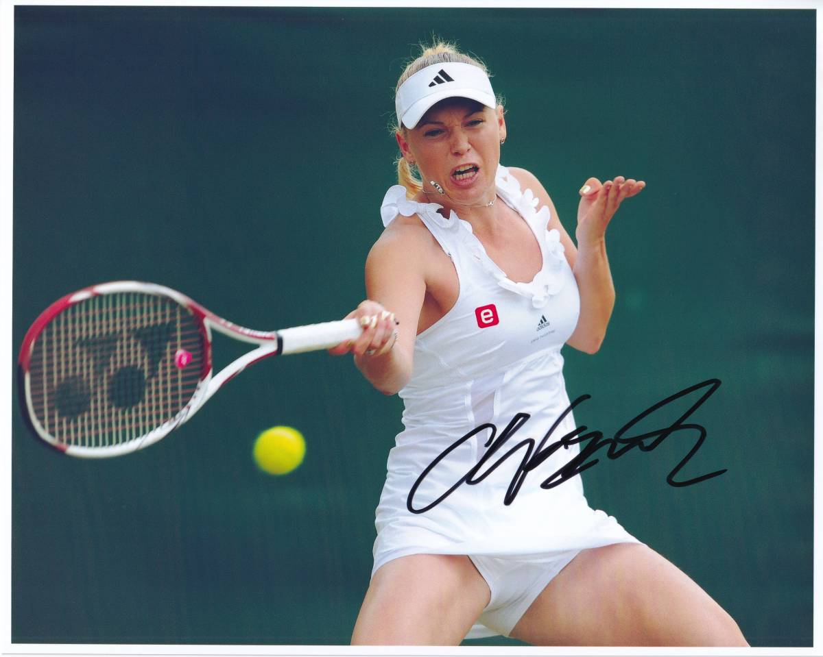 直筆サイン入り写真 キャロライン・ウォズニアッキ テニス デンマーク