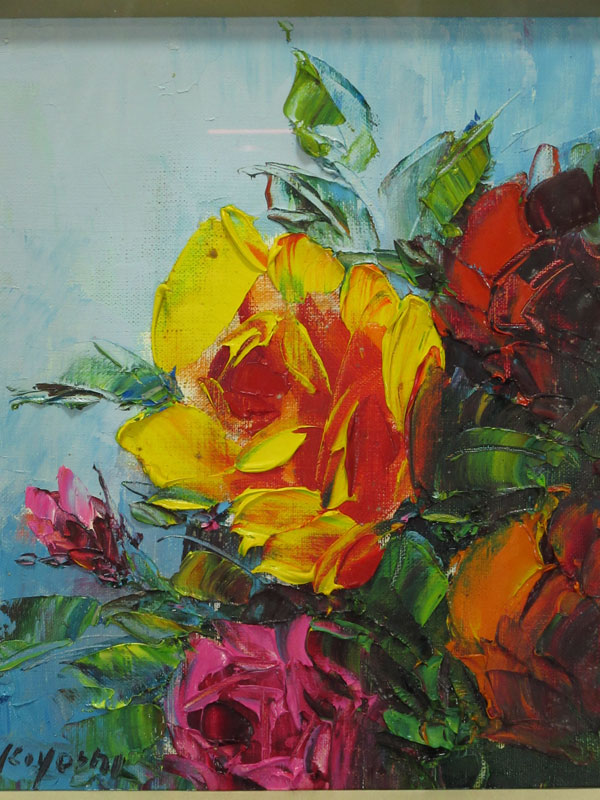 薔薇の絵画 ( 油絵 ) 村岡 清 作 【公式通販】