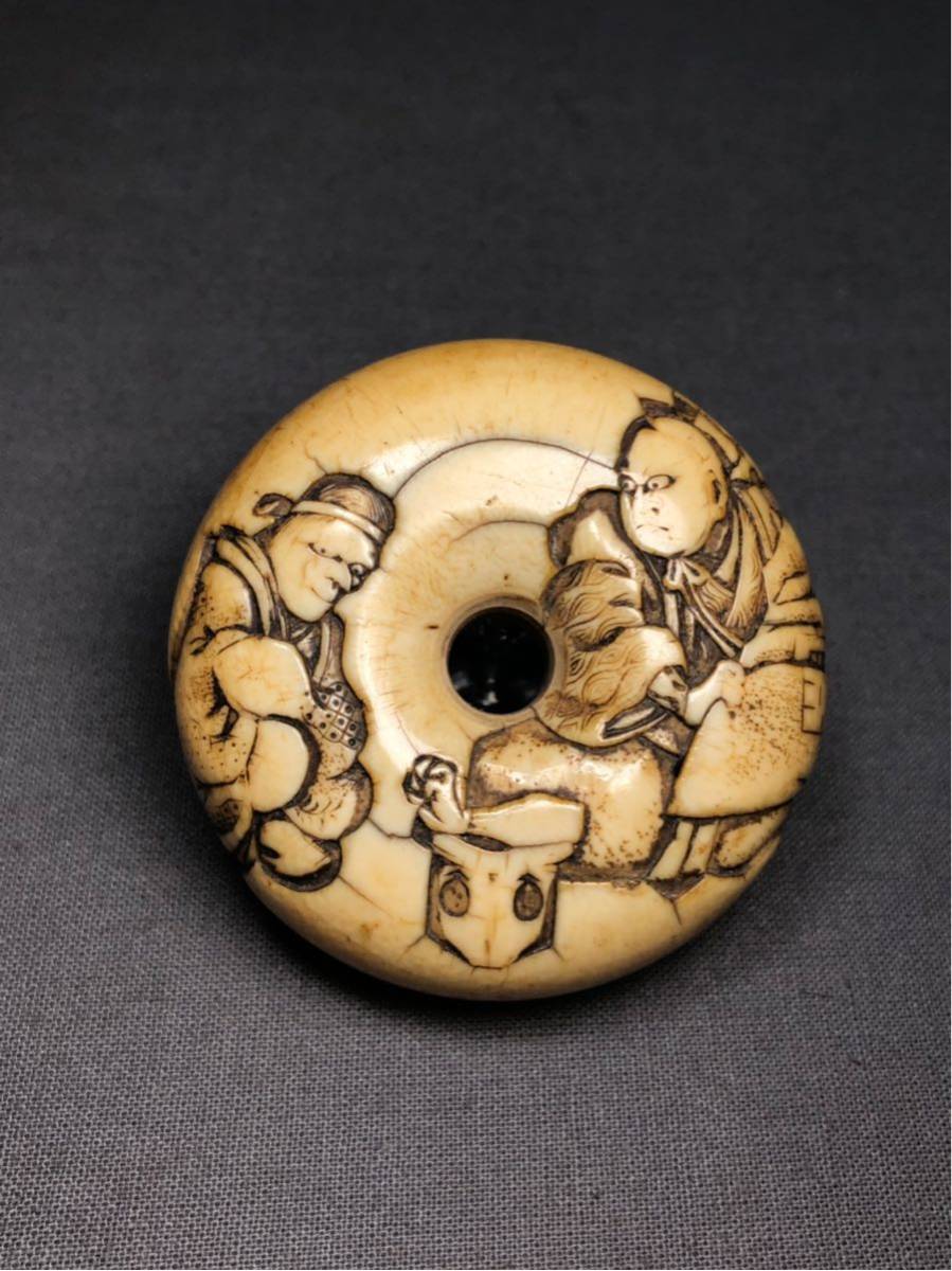 根付【丸鼠】／伊勢根付 木彫り 提げ物 細工物