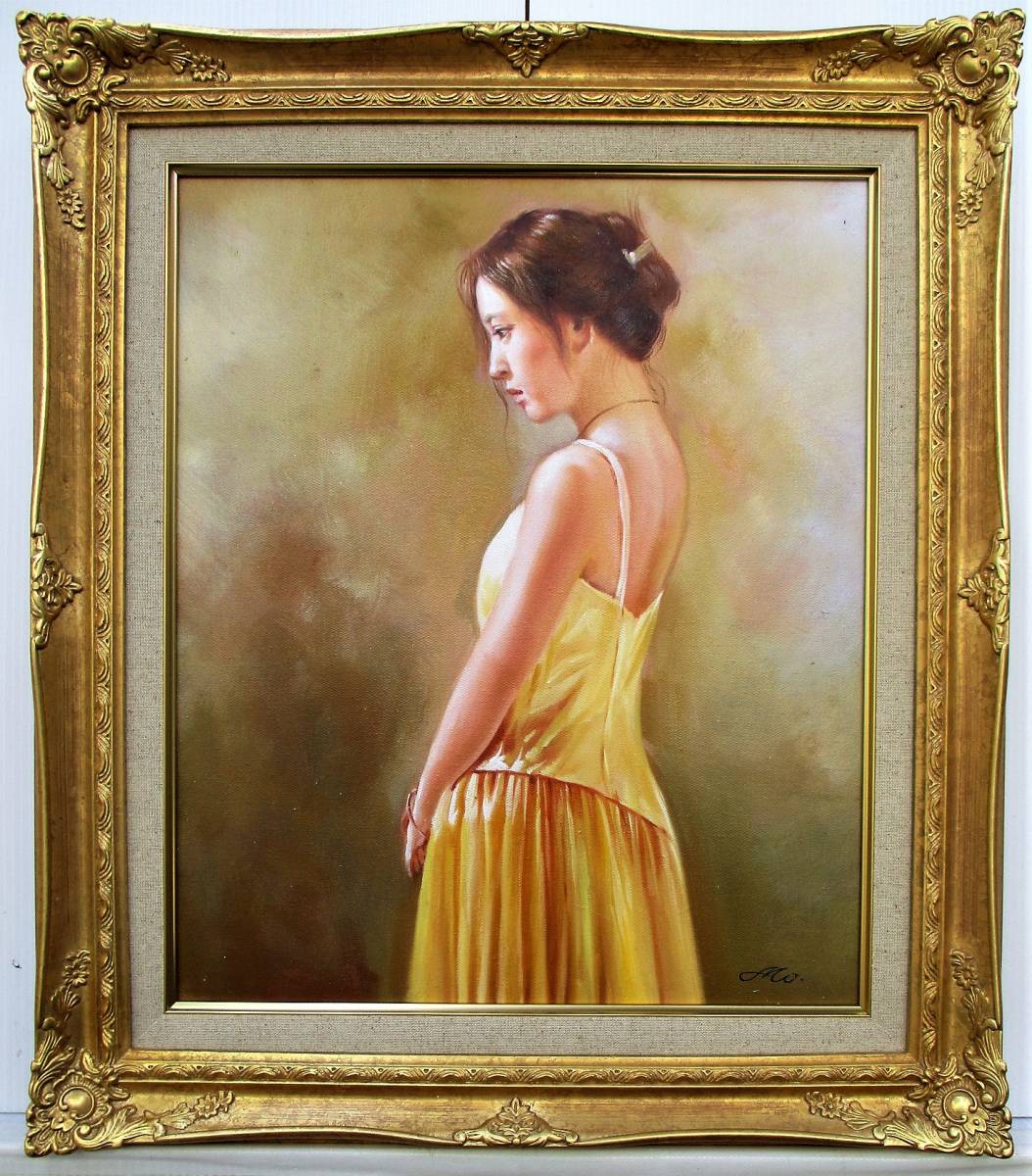 油彩画 【裸婦画】肉筆画 直筆サインあり 油彩肉筆絵画 作者不明 表に