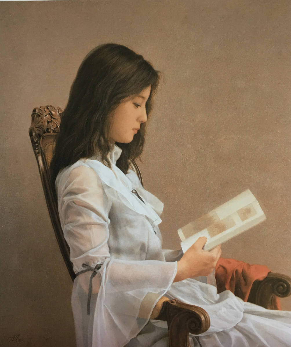 森本草介、絵画、美人画、油彩6号、裸婦、Nude.Woman新品高級額縁、肉筆。