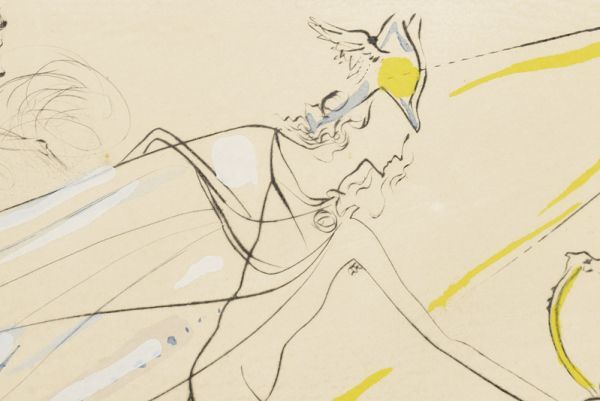 サルバドールダリヨナと大魚リトグラフ版画