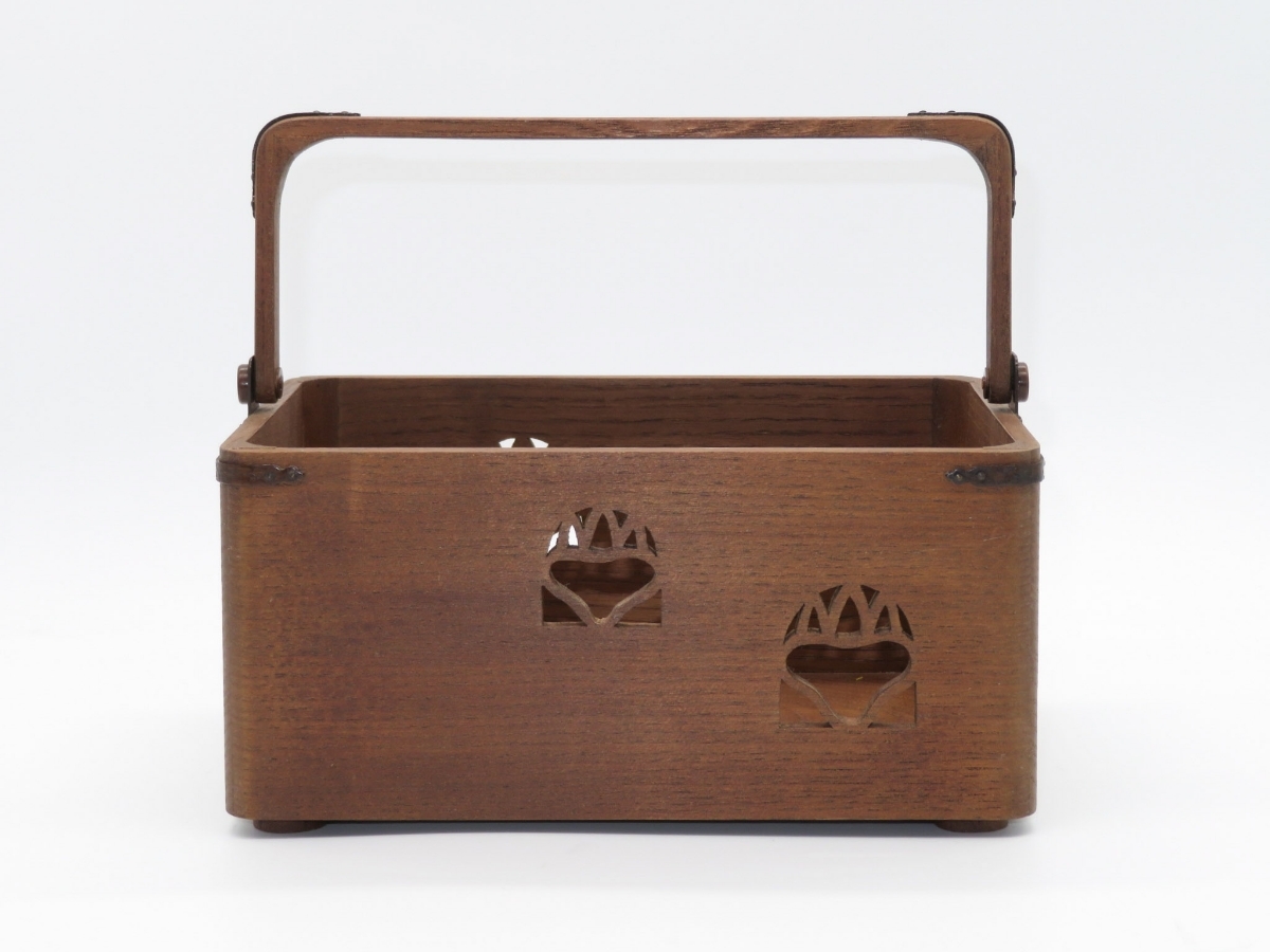 R297莨盆『塗師川瀬表完作』『文箱煙草盆』共箱茶道具喫煙具