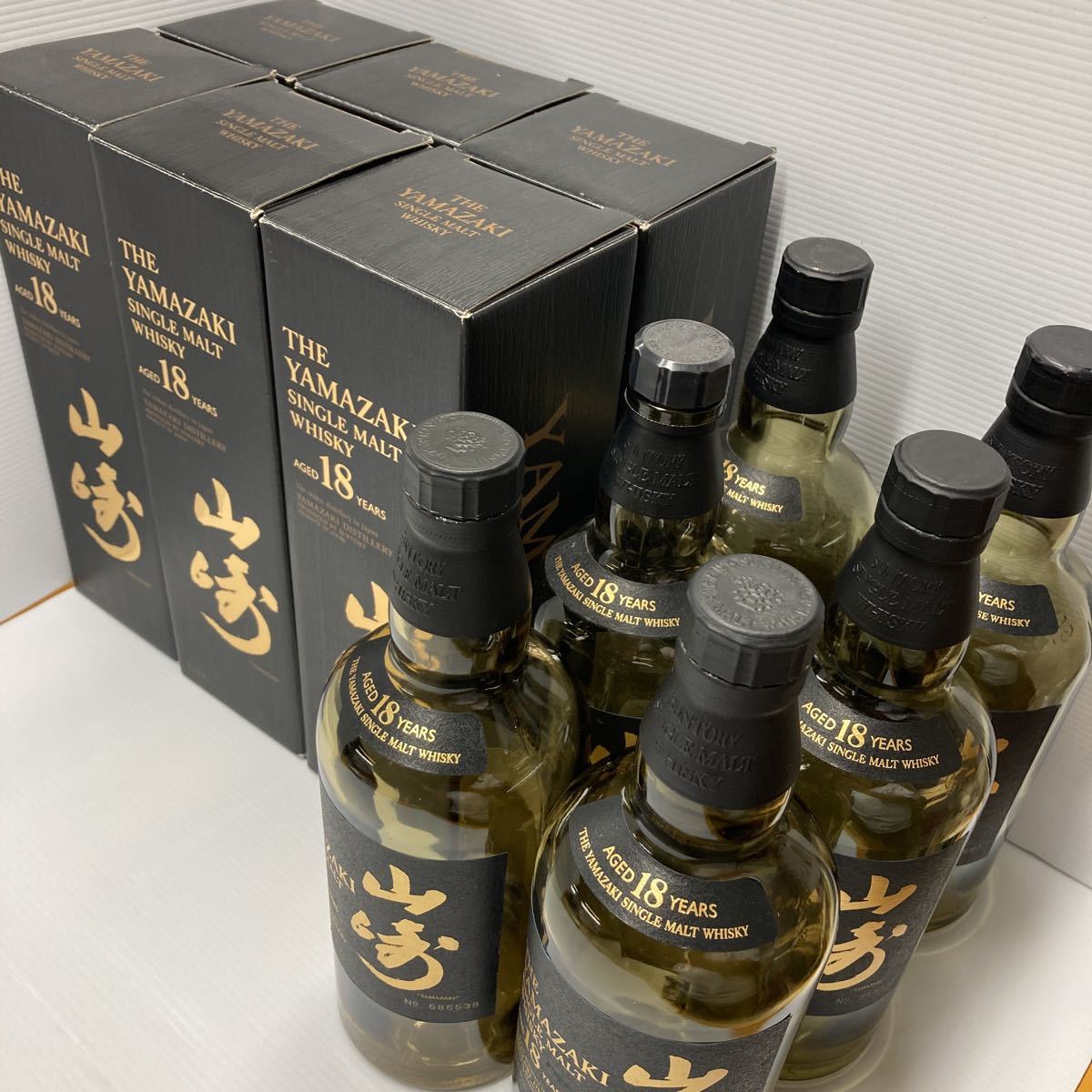 サントリー山崎18年☆空瓶☆6本サントリーウイスキー