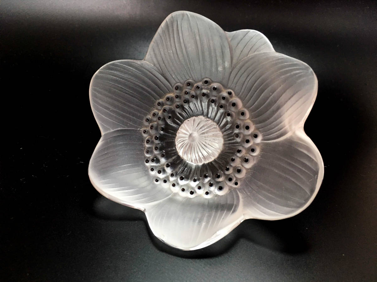 LALIQUE ラリック/ アネモネの花/ ペーパーウェイト /インテリア小物