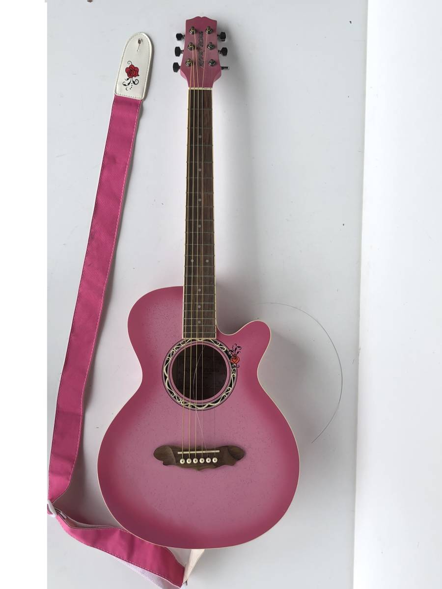 ジプシーローズ アコースティックギター ピンクラメ！ 女性向けGypsyRose