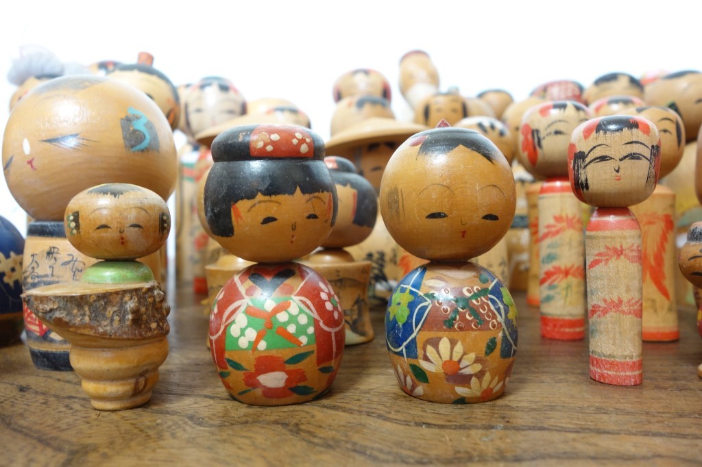 こけし 2体セット秋田湯沢小野寺幸楽作