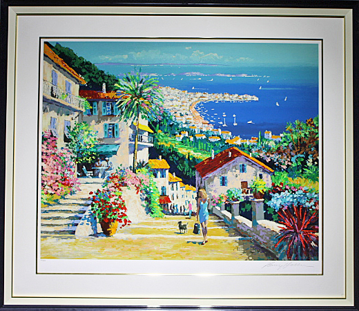 ケリーハーレム 地中海の午後 シルクスクリーン □ケリー・ハーレム