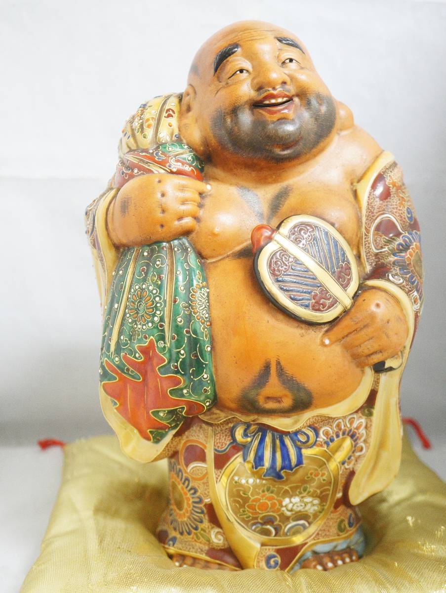 高品質 焼物の 布袋 様 骨董 ？ 陶器の布袋様(七福神) 陶器製 布袋様
