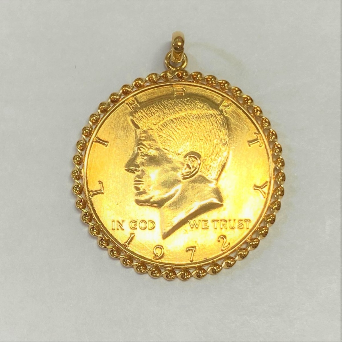 ゴールド/金貨風/1985年/ケネディ/エリザベス2世/総重量4.7g/K18