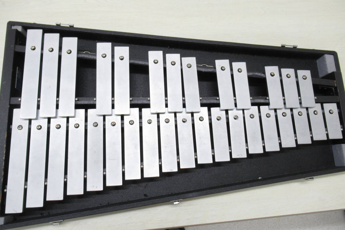 美品 Saito サイトウ グロッケン D-4 32音 鉄琴 打楽器マレット付