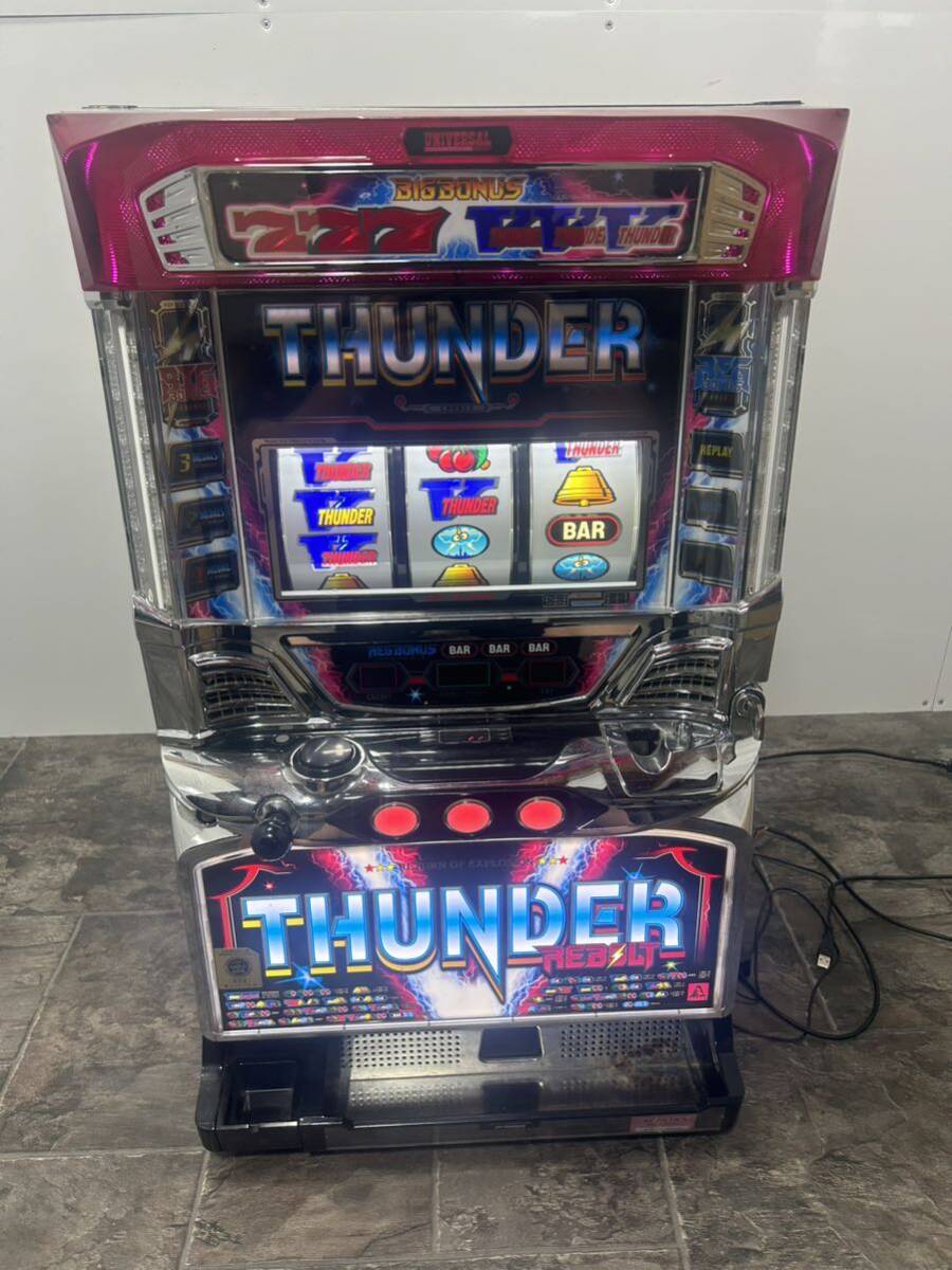 パチスロ実機 サンダーVリボルト コイン不要機付き スロット機|江別市