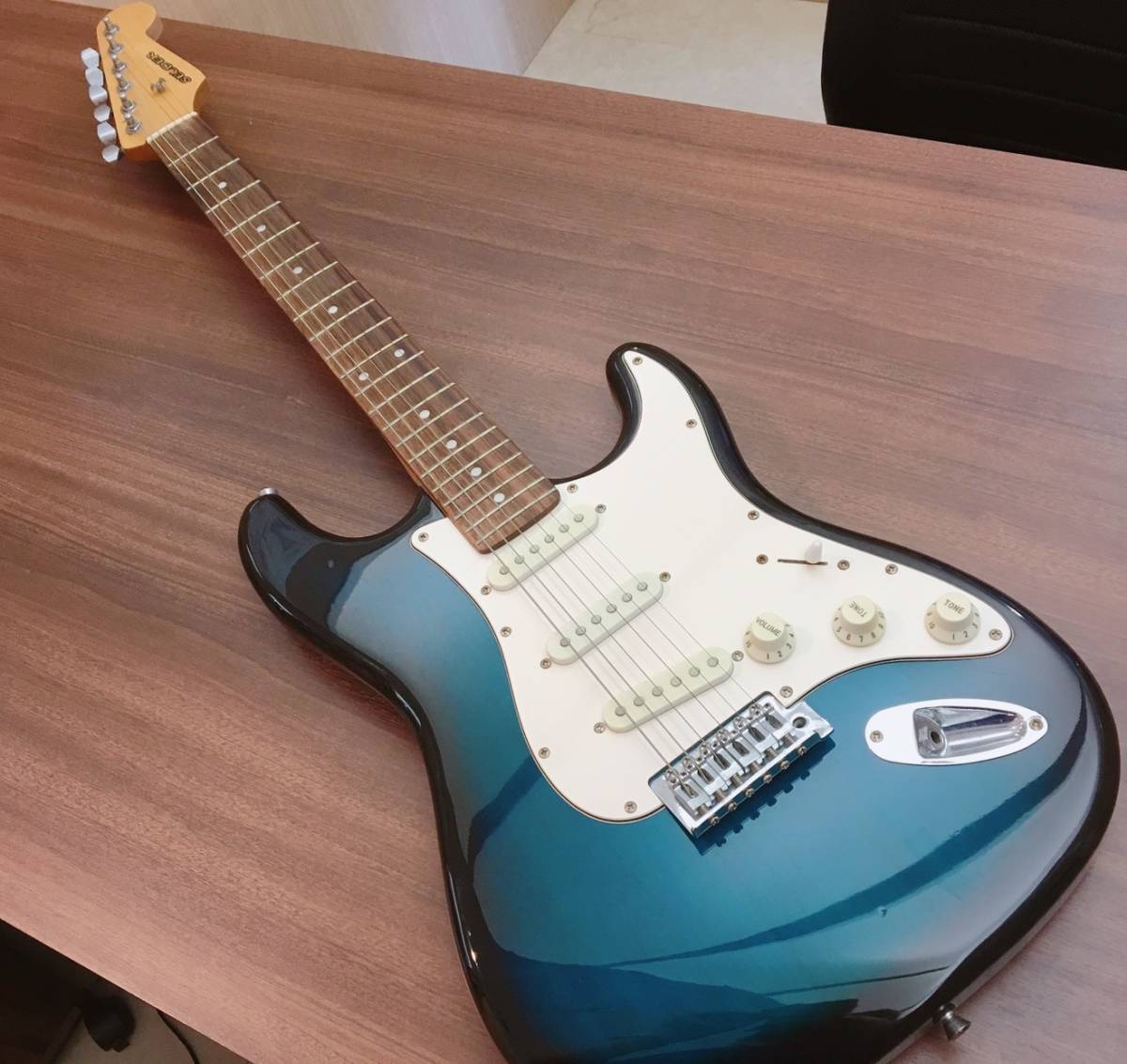 セルダー SELDER ストラト ストラトキャスター メイプル 杢目 青