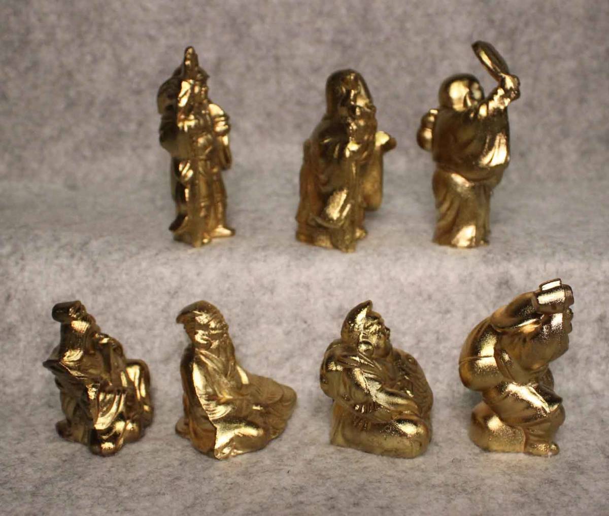七福神 真鍮 7体セット！あわせて1127グラム！かなりずっしりとしてい