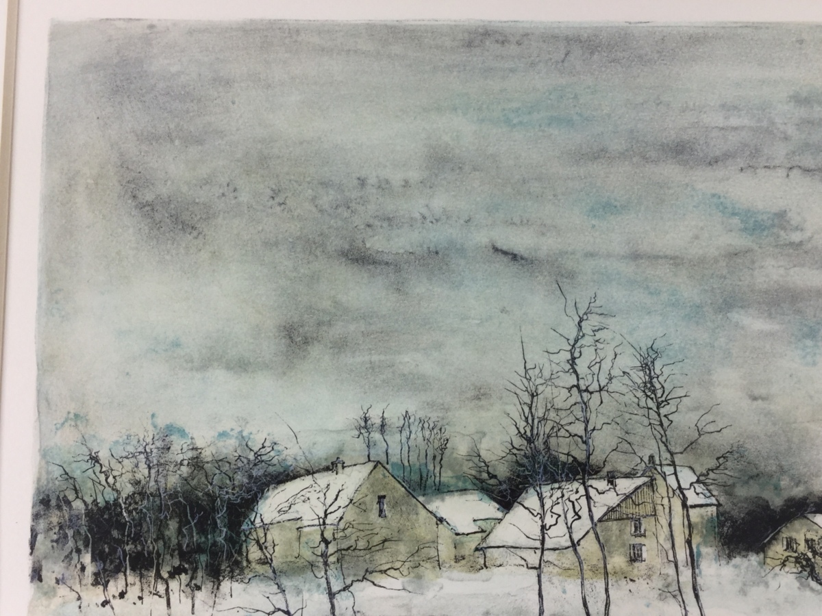 油絵 菅家令子 絵 絵画 インテリア 額付(白) uF6-062203 風景 絵画