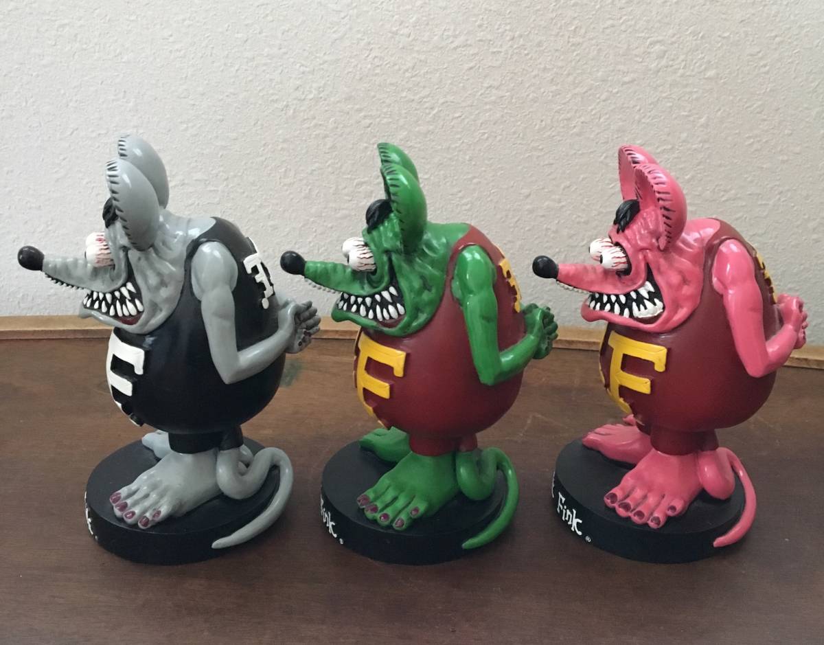 3体セット ラットフィンクRATFINk ボビングヘッド フィギュア Wacky