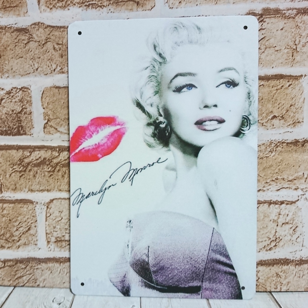 激レアマリリンモンローアメリカン雑貨 ブリキ 温度計 看板