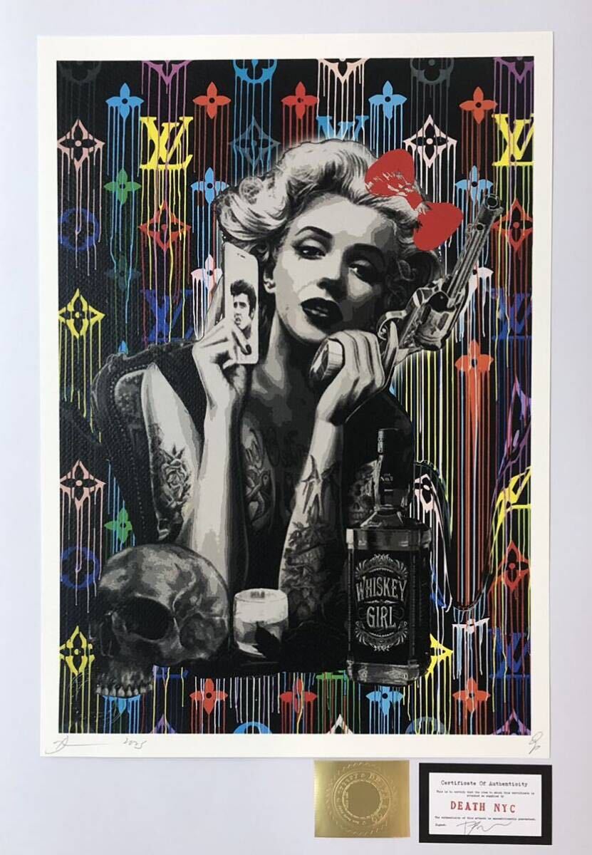 額込 世界限定100枚DEATH NYC アートポスター 現代アート 16 額込 世界