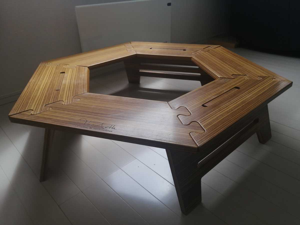 一度のみ使用 しま次郎 Thearth ウレタン ヘキサテーブル しまじろう