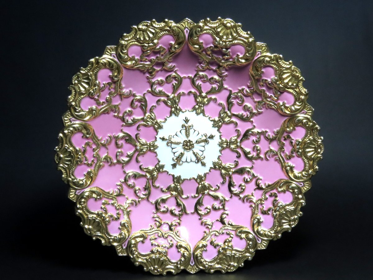 古マイセン グランツゴールド 飾り皿 目立った傷や汚れなし